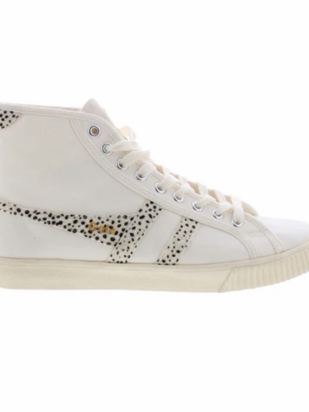 Gola Tennis Mark Cox High CLB093 Womens White Canvas Lifestyle Sneakers Shoes